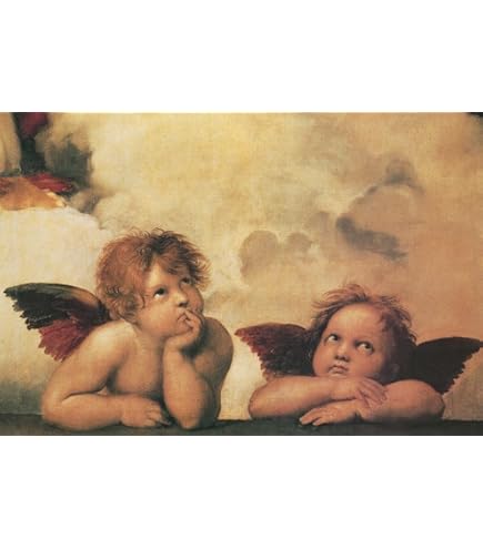 Amazon.com: Meishe Art Two Angels Cherubs by Raphael Oil Painting