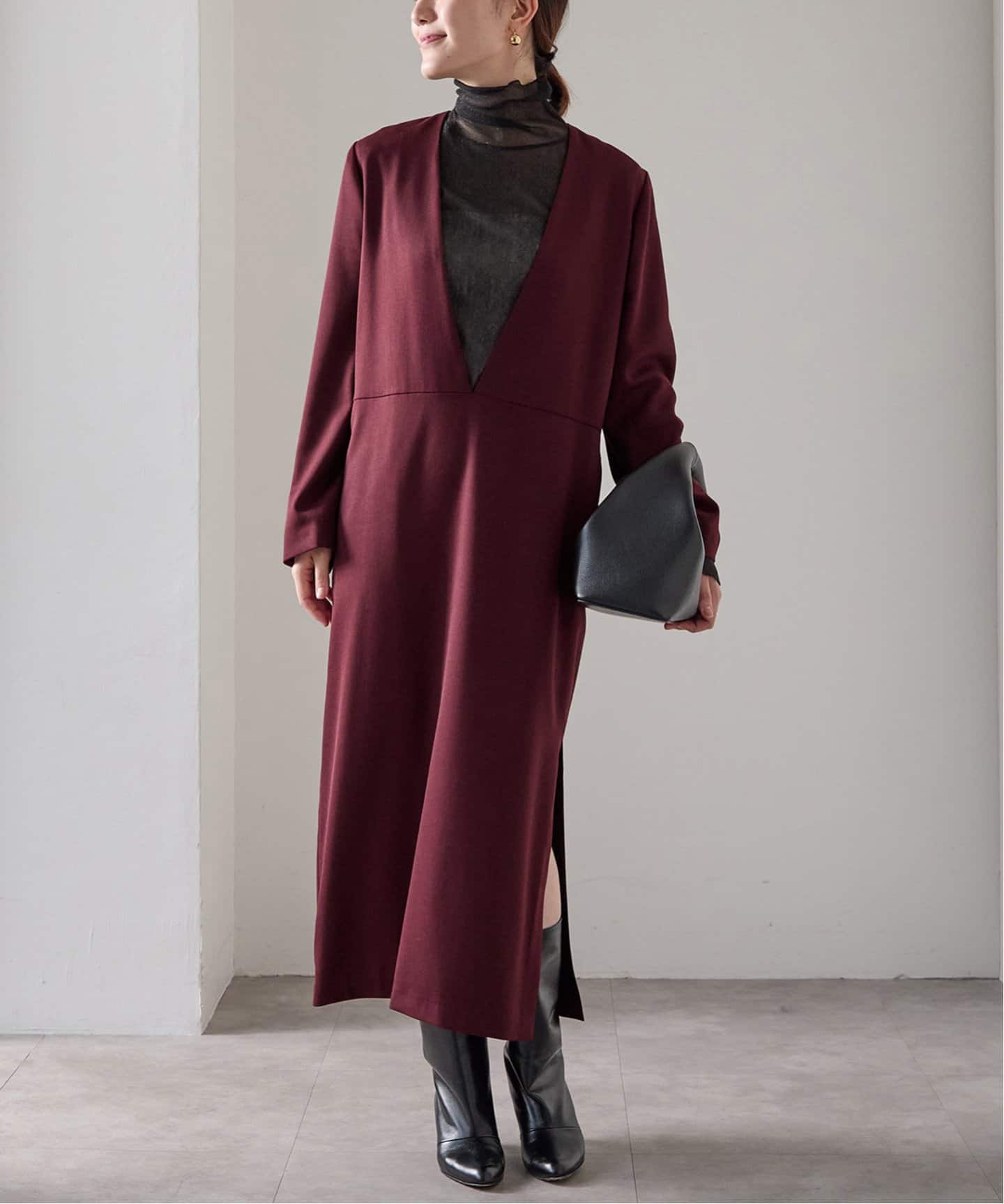 クリアウールVネックワンピース（ワンピース）｜VERMEIL par iena