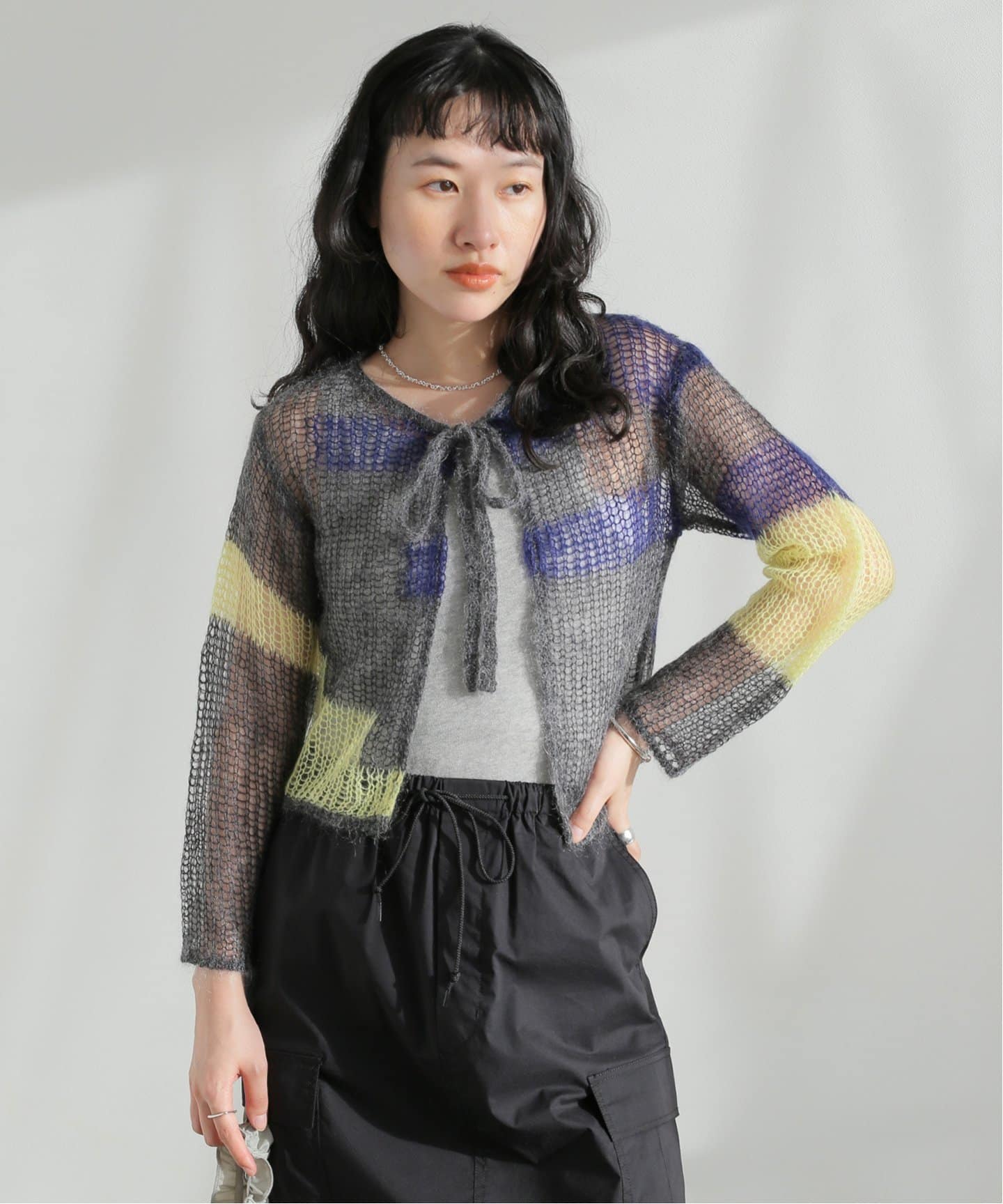 soduk / スドーク patchwork knit cardigan（カーディガン）｜JOINT
