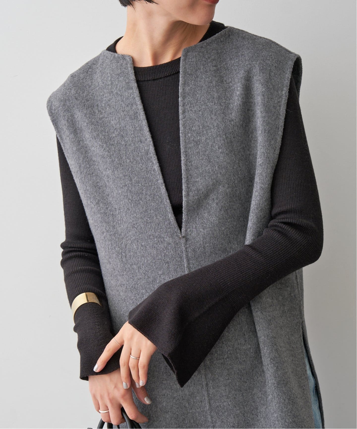 フレアスリーブ18Gリブプルオーバー（ニット／セーター）｜Spick and