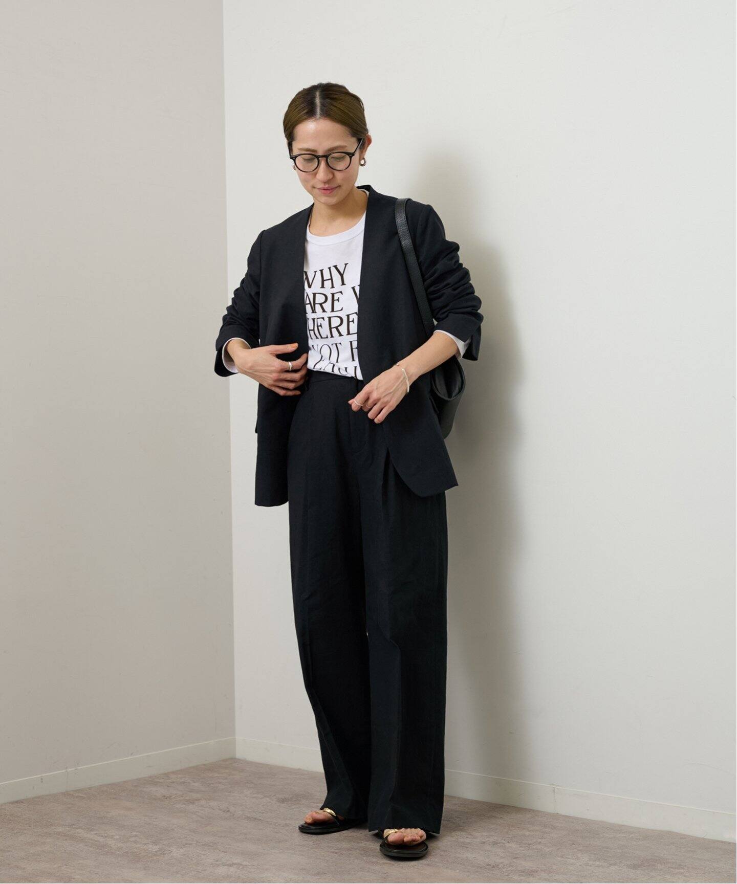 綿麻キャンバスノーカラージャケット（ノーカラージャケット