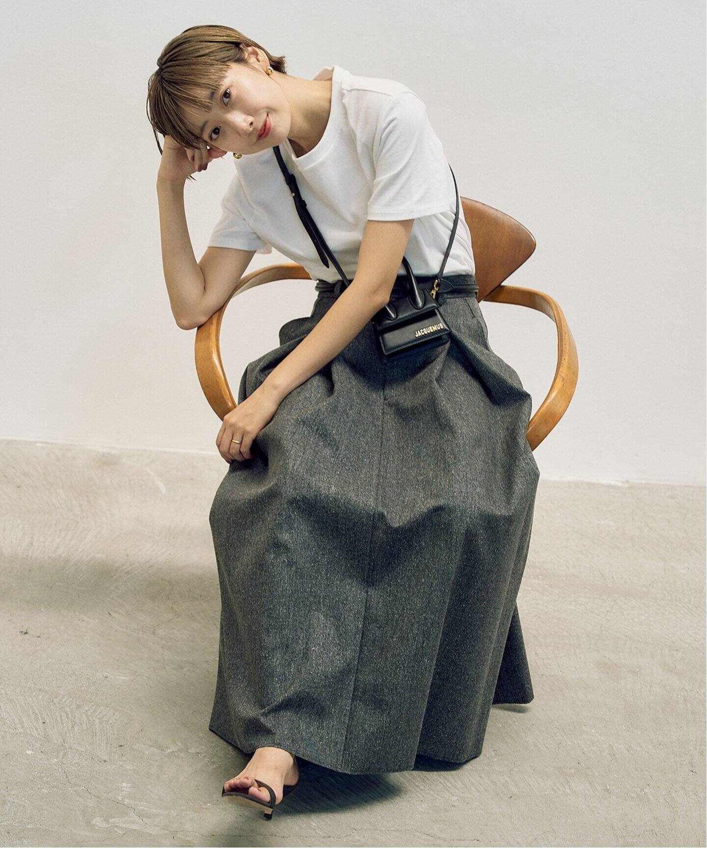 追加》R'IAM TWEEDボンディング スカート（ロング・マキシ丈スカート