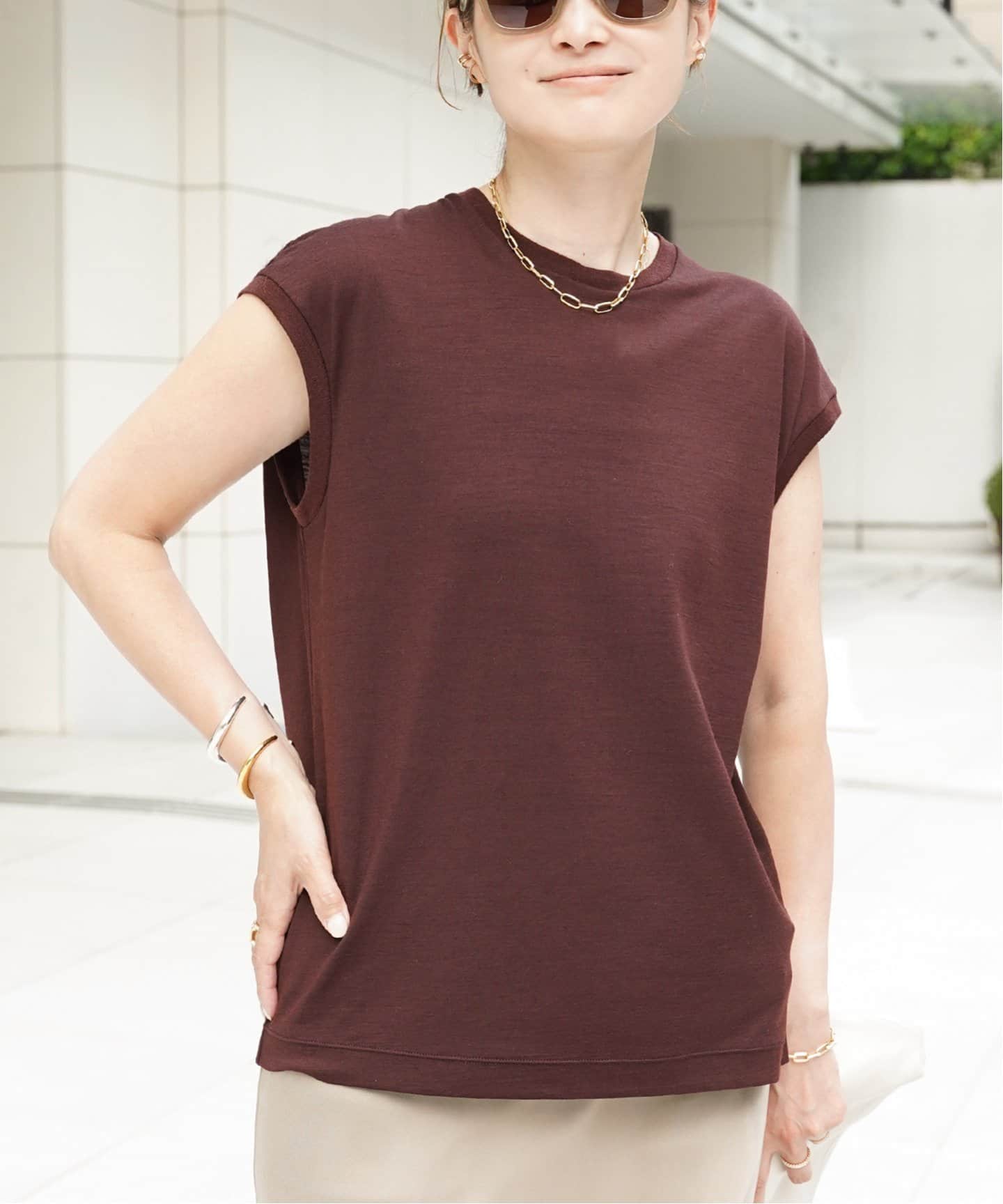 Prime wool jersey タンクトップ（Tシャツ／カットソー）｜Deuxieme