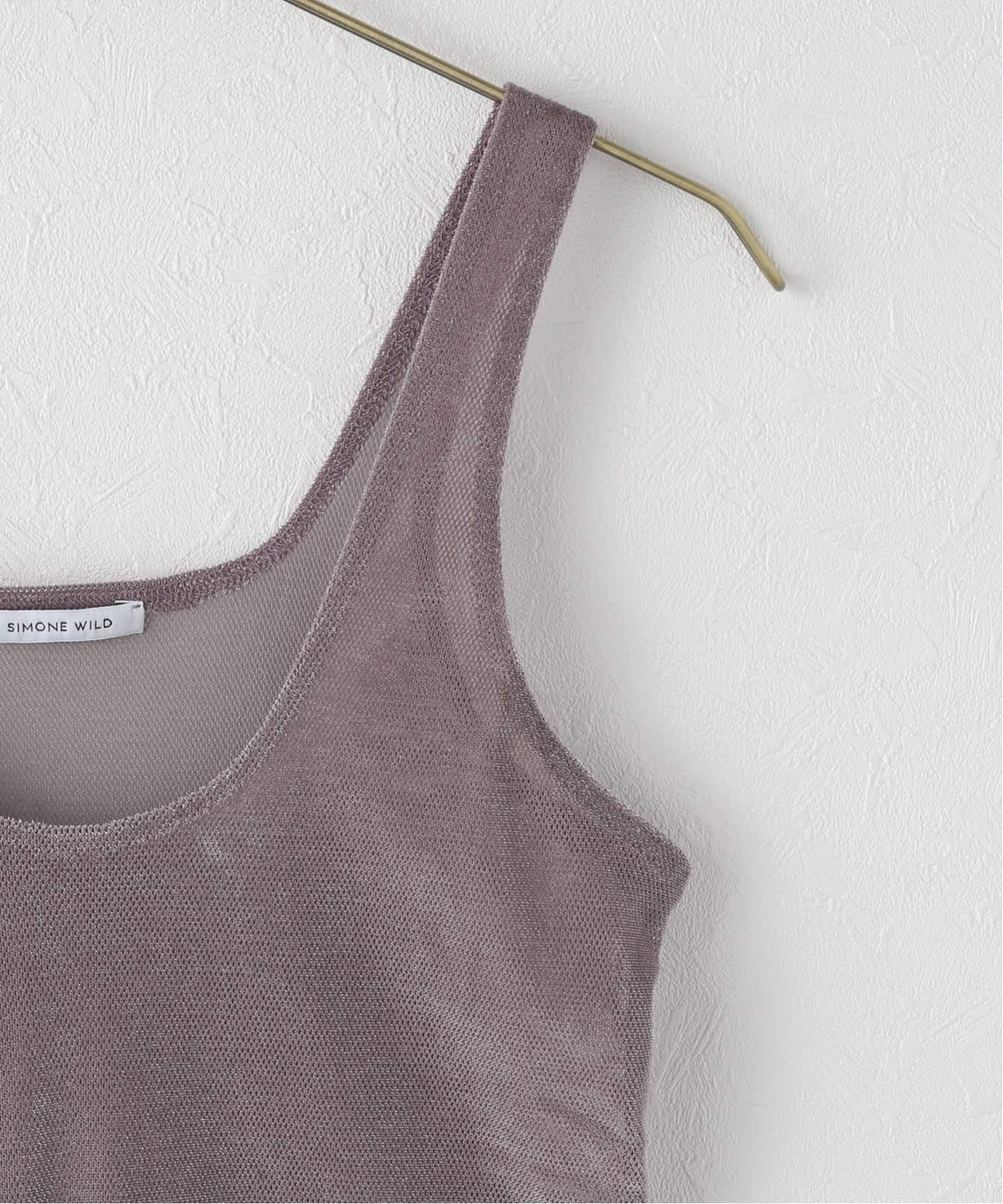 SIMONE WILD/シモーネ ワイルド MESH VELVET タンクトップ（タンク