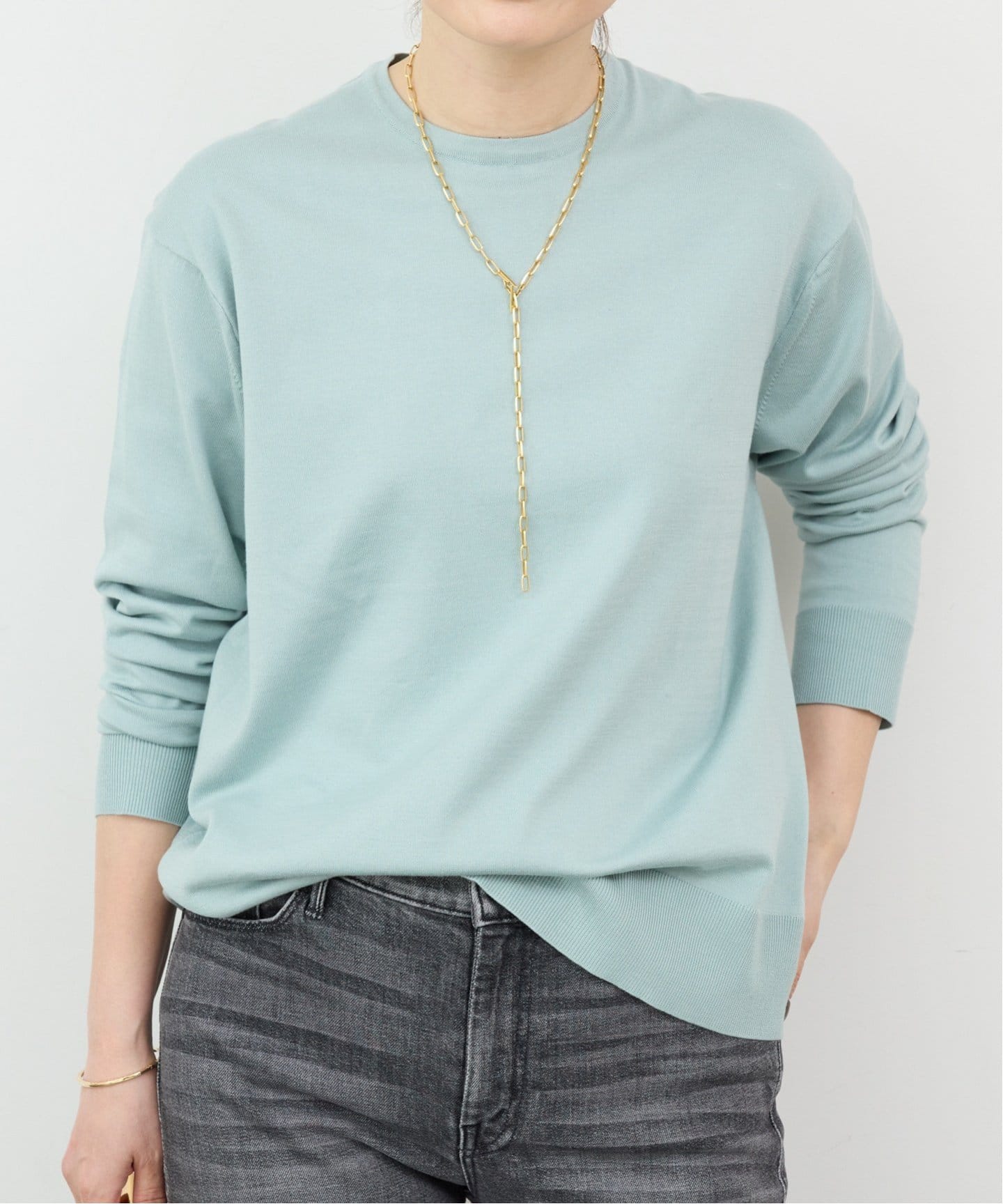 FF30 GIZA クルーネック プルオーバーのコーディネートスナップ（MIZU