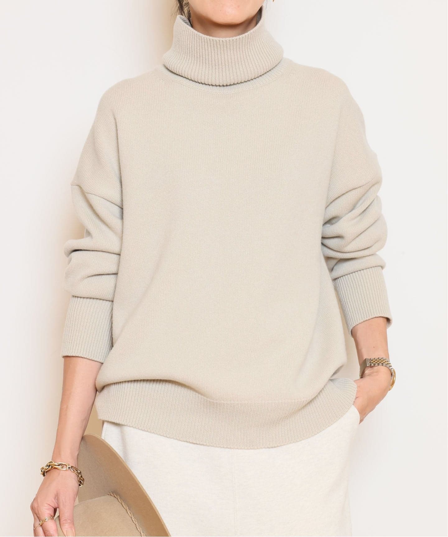 ミドルゲージタートルニット（ニット／セーター）｜MUSE de Deuxieme