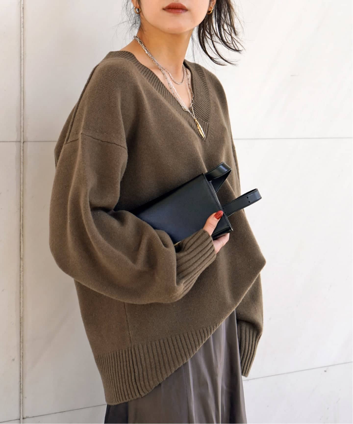 MULE Vネックプルオーバー（ニット／セーター）｜AP STUDIO（エーピー