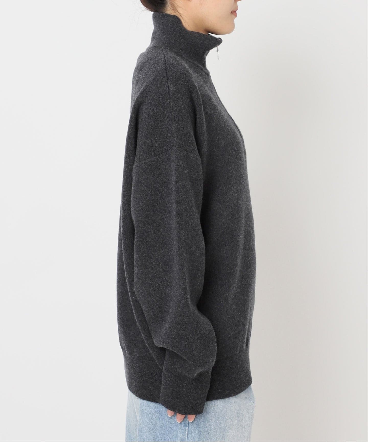 一部店舗・WEB限定》スムース ハーフ Zip ニット（ニット／セーター