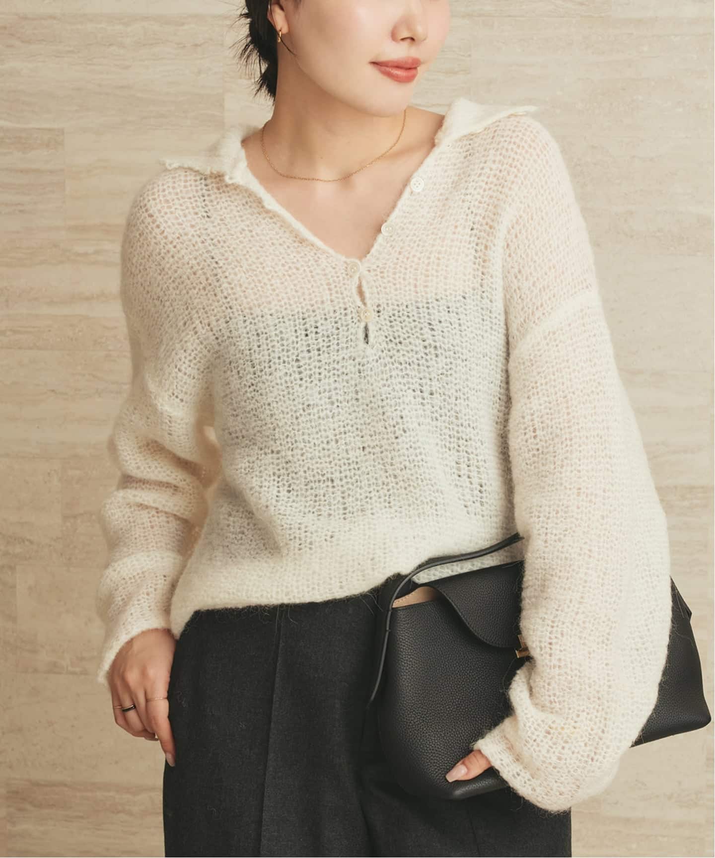 ALPACA MIX BUTTON ニット（ニット／セーター）｜Plage（プラージュ