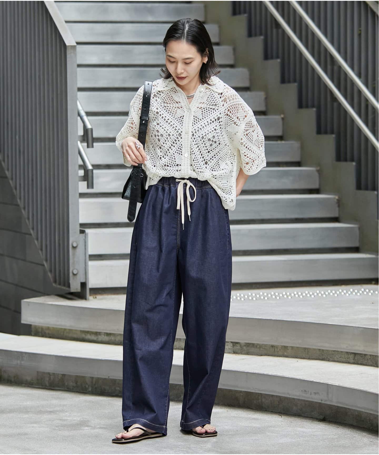 接触冷感】アイシーリラックスデニム（デニムパンツ・ジーンズ