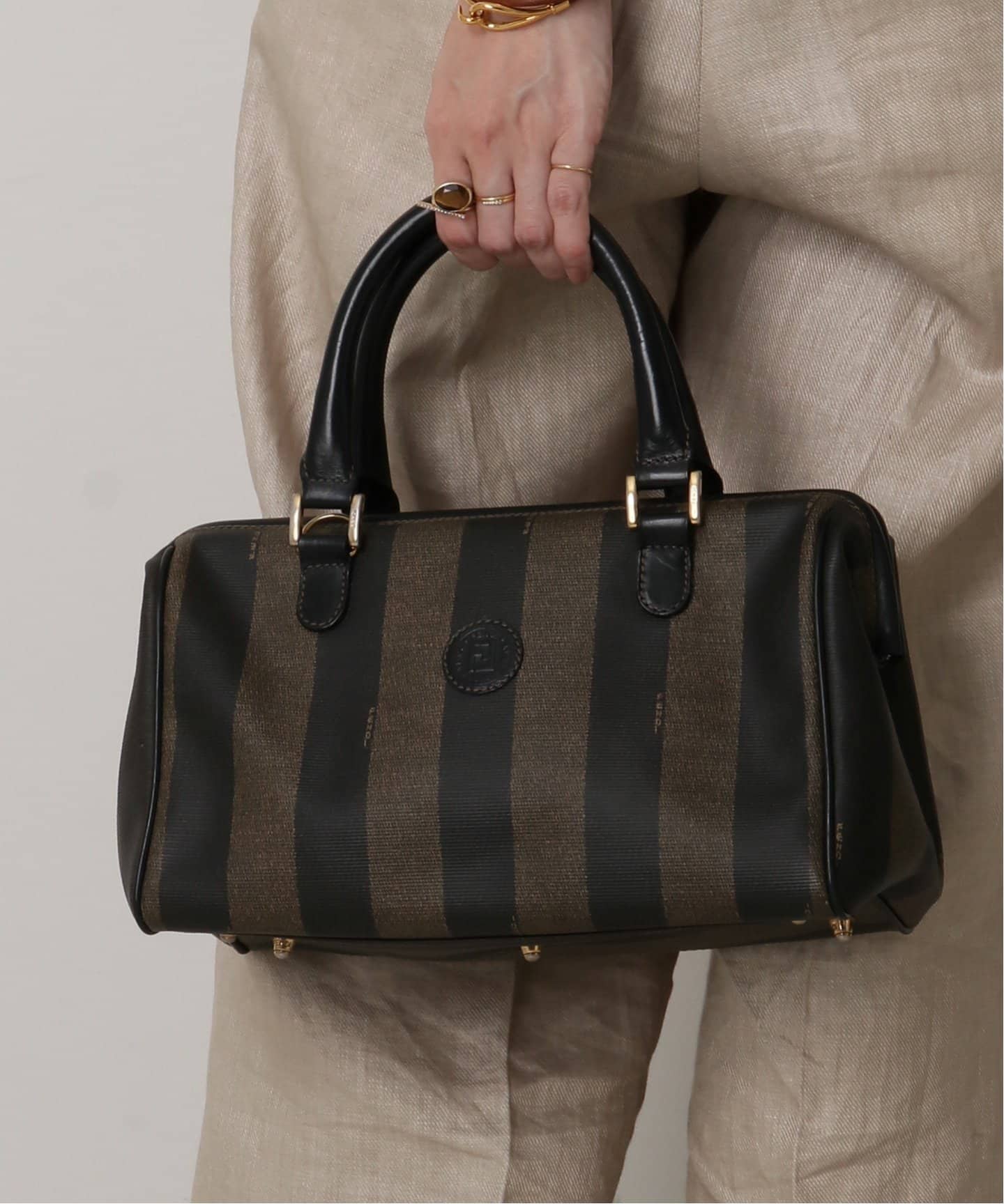 VINTAGE FENDI/フェンディ】Pequin ボストンバッグ（ボストンバッグ