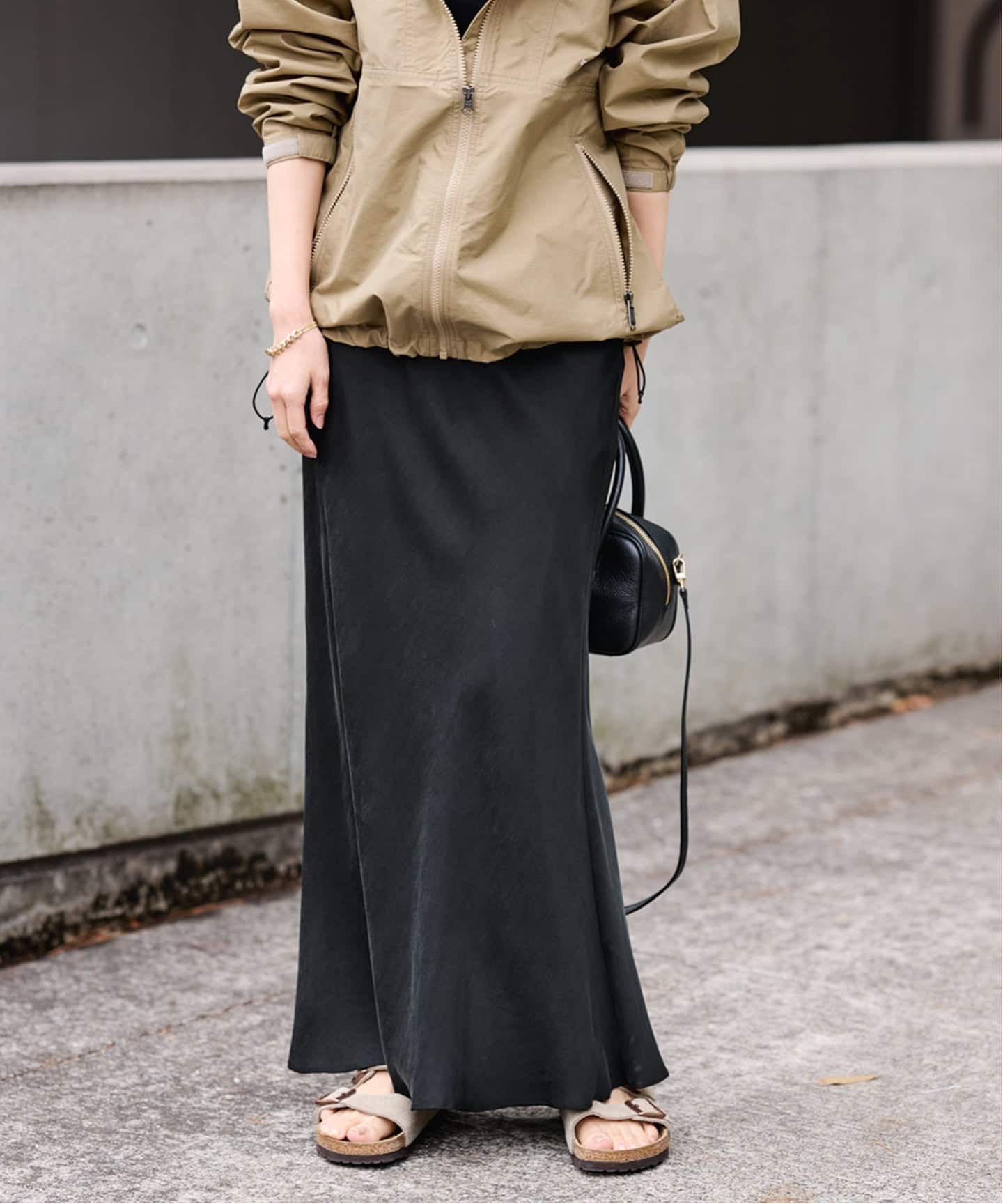 ≪新色 / 追加予約≫シルキーキュプラバイアススカート（ロング