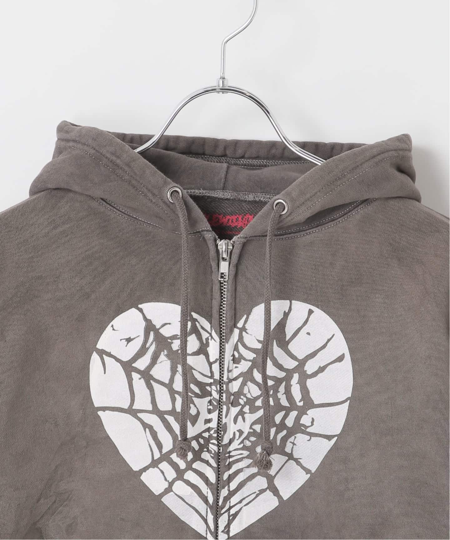 Little Willow / リトルウィロー 別注 HEART SPIDER ZIP HOODIE