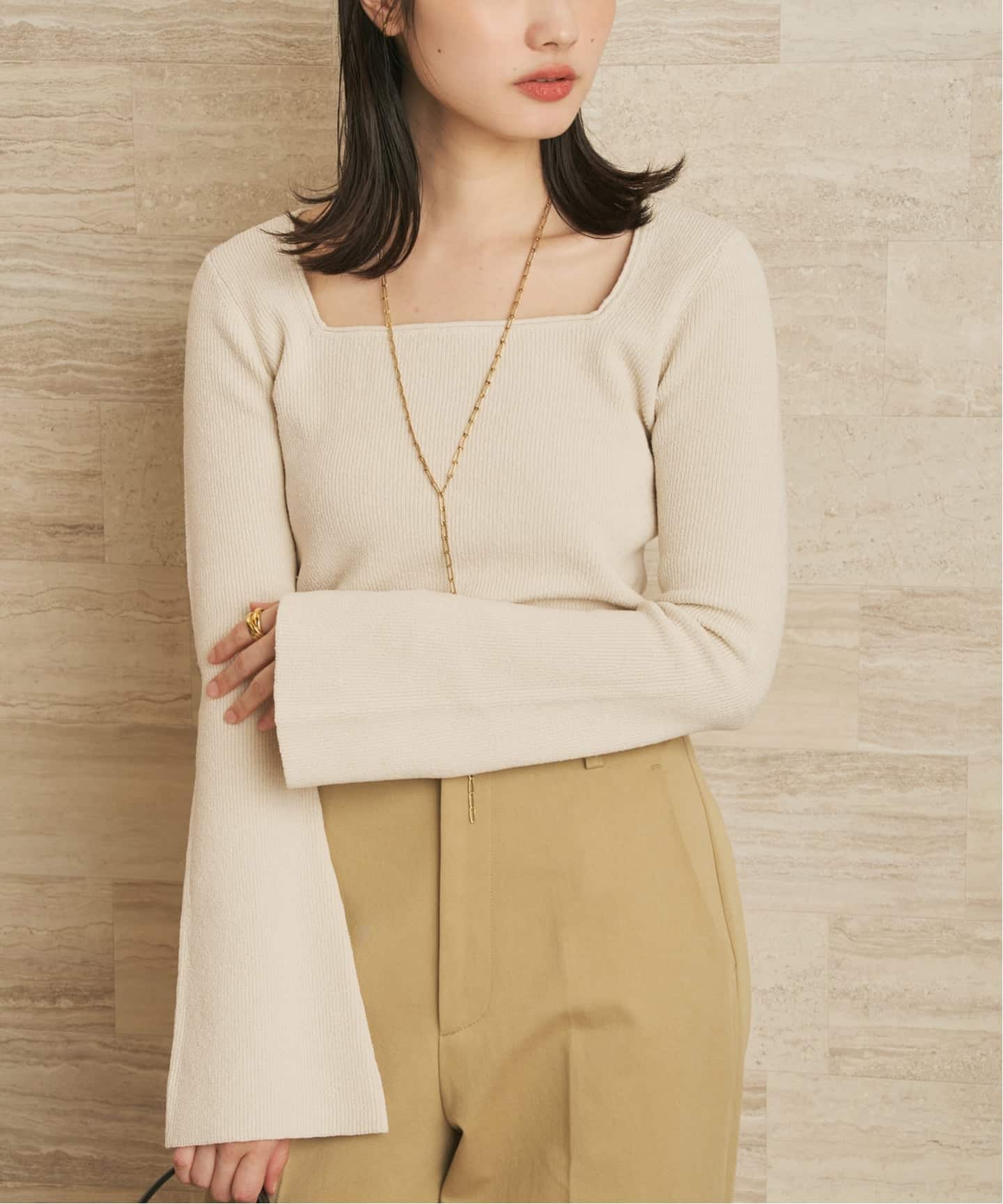 Noil silk Square ニット（ニット／セーター）｜Plage（プラージュ）の