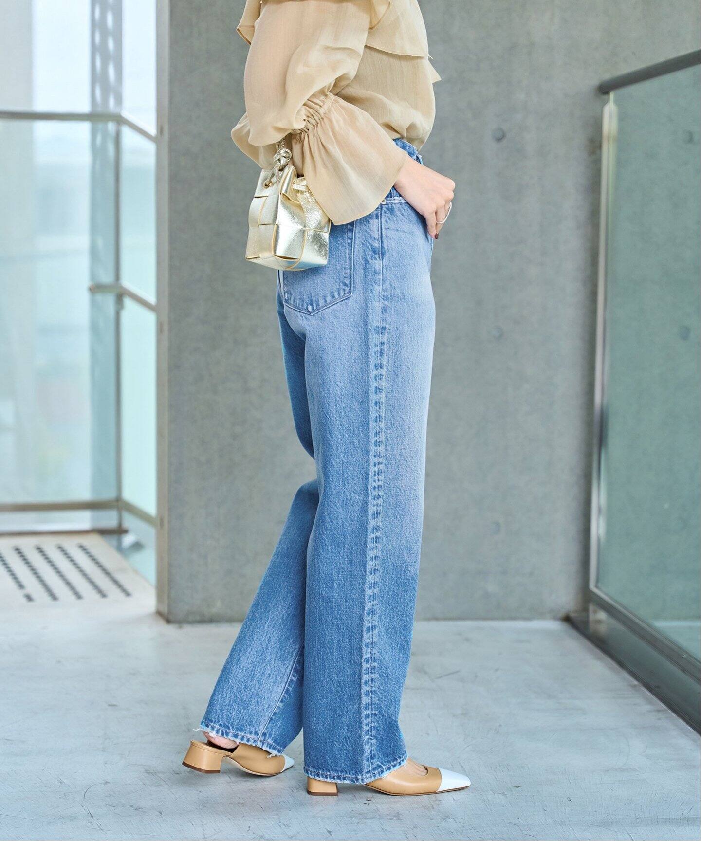 追加2》【KURO/クロ】別注 OPTIMA ワイドテーパードデニム (タンショク