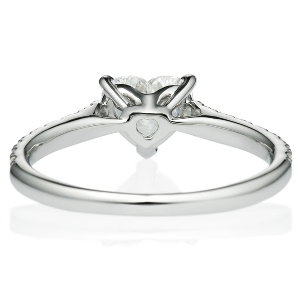 PT950 プレイズ ハートシェイプ ダイヤモンド エタニティタイプ リング