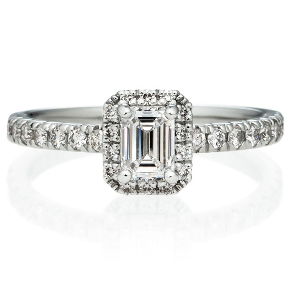 PT950 ルシーダ エメラルドカット ダイヤモンド エタニティタイプ