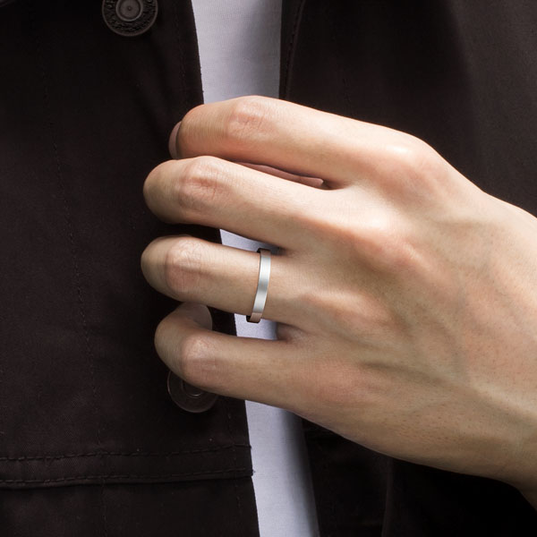 PT950 スクエア リング 3.0mm 4-14｜結婚指輪（マリッジリング