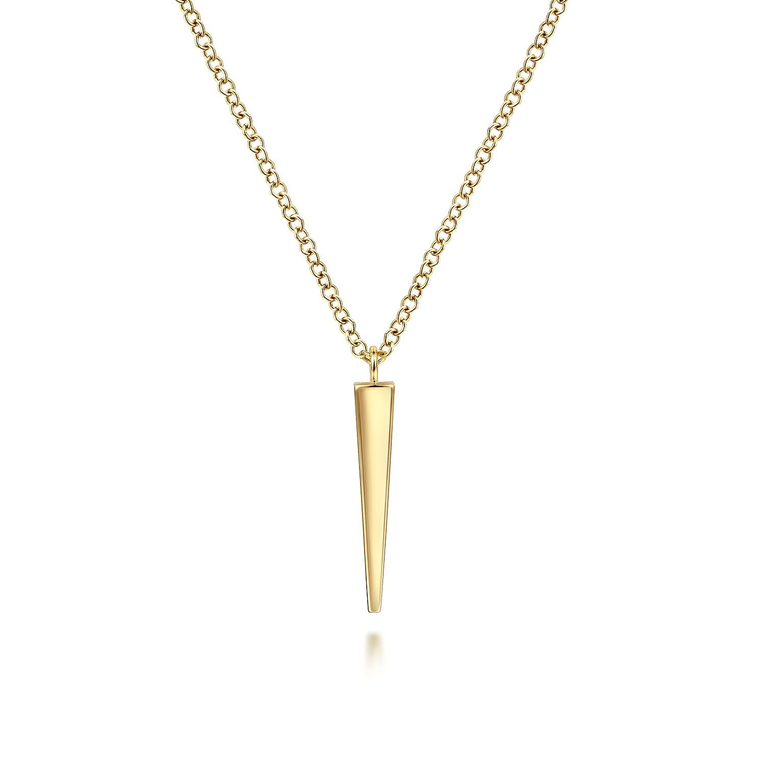 14k Yellow Gold Pendant Contemporary Necklace. SKU: NK6431Y4JJJ