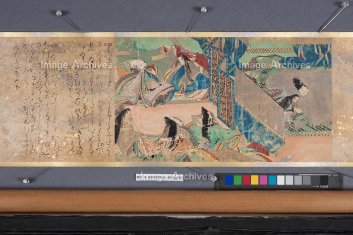 作品詳細 | 源氏物語絵巻(模本) 宿木二 絵、宿木三 詞 三巻の内 下巻