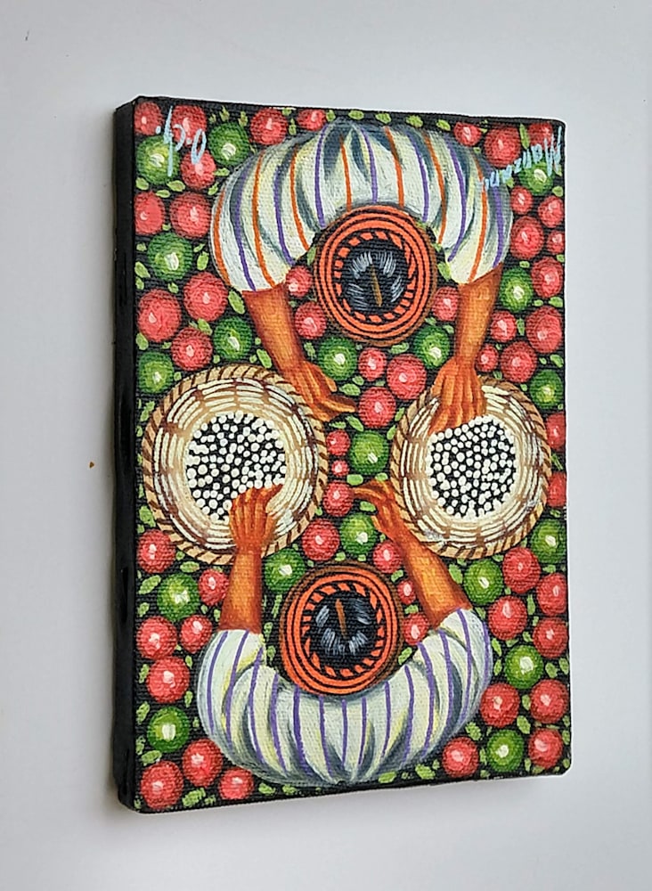 ウィチョル ネアリカ ヤーンアート 太陽 Tepchuano メキシコ