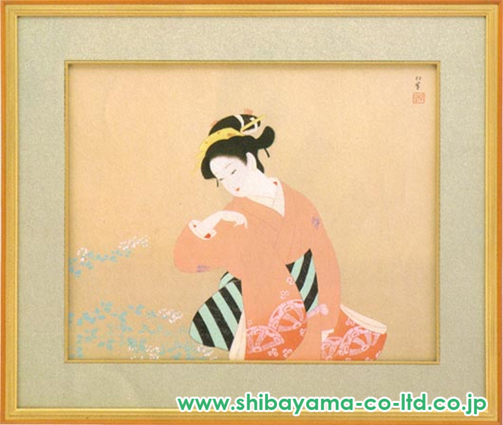 上村松園「初秋」木版画 :: 絵画買取・販売 - シバヤマ