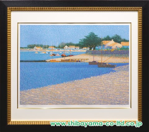 アンドレ・ブーリエ「青い港」リトグラフ :: 絵画買取・販売 - シバヤマ