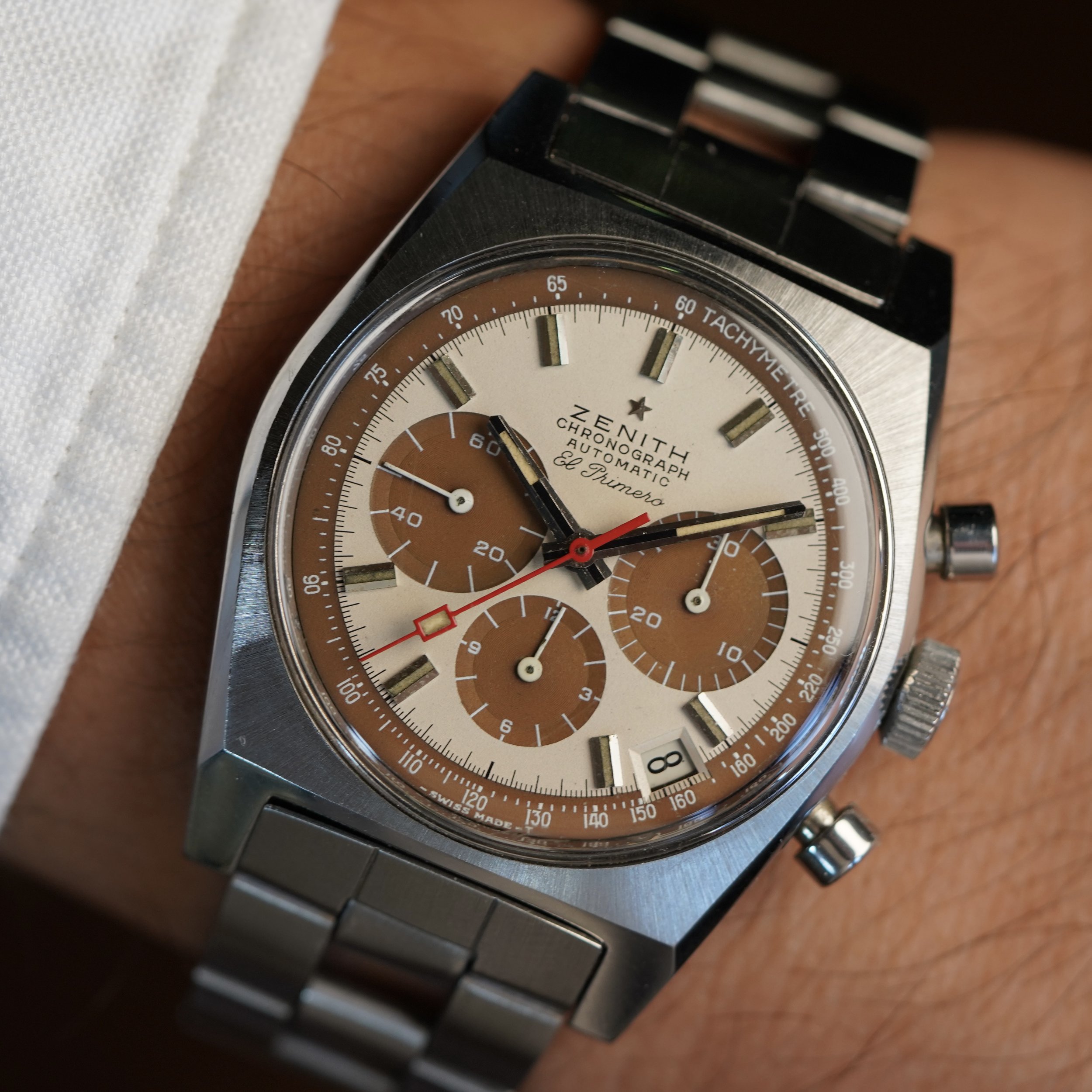 Zenith El Primero Ref A384 Tropical Dial on Gay Freres Bracelet