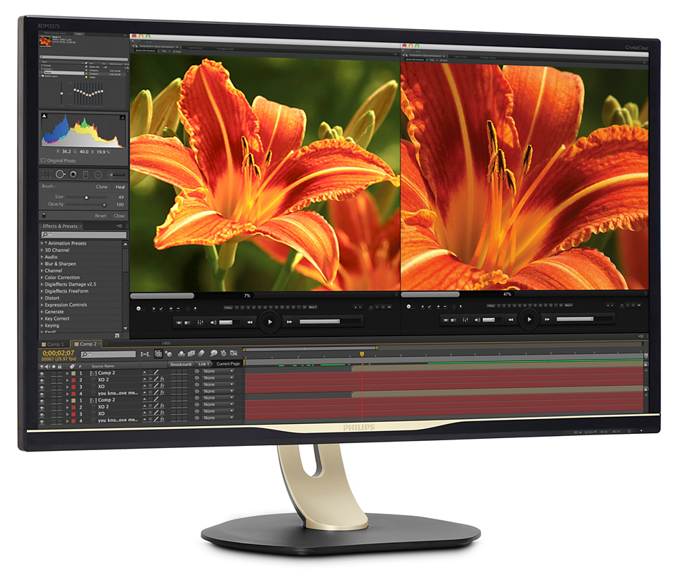 Brilliance MultiView 搭載 4K ウルトラ HD 液晶ディスプレイ