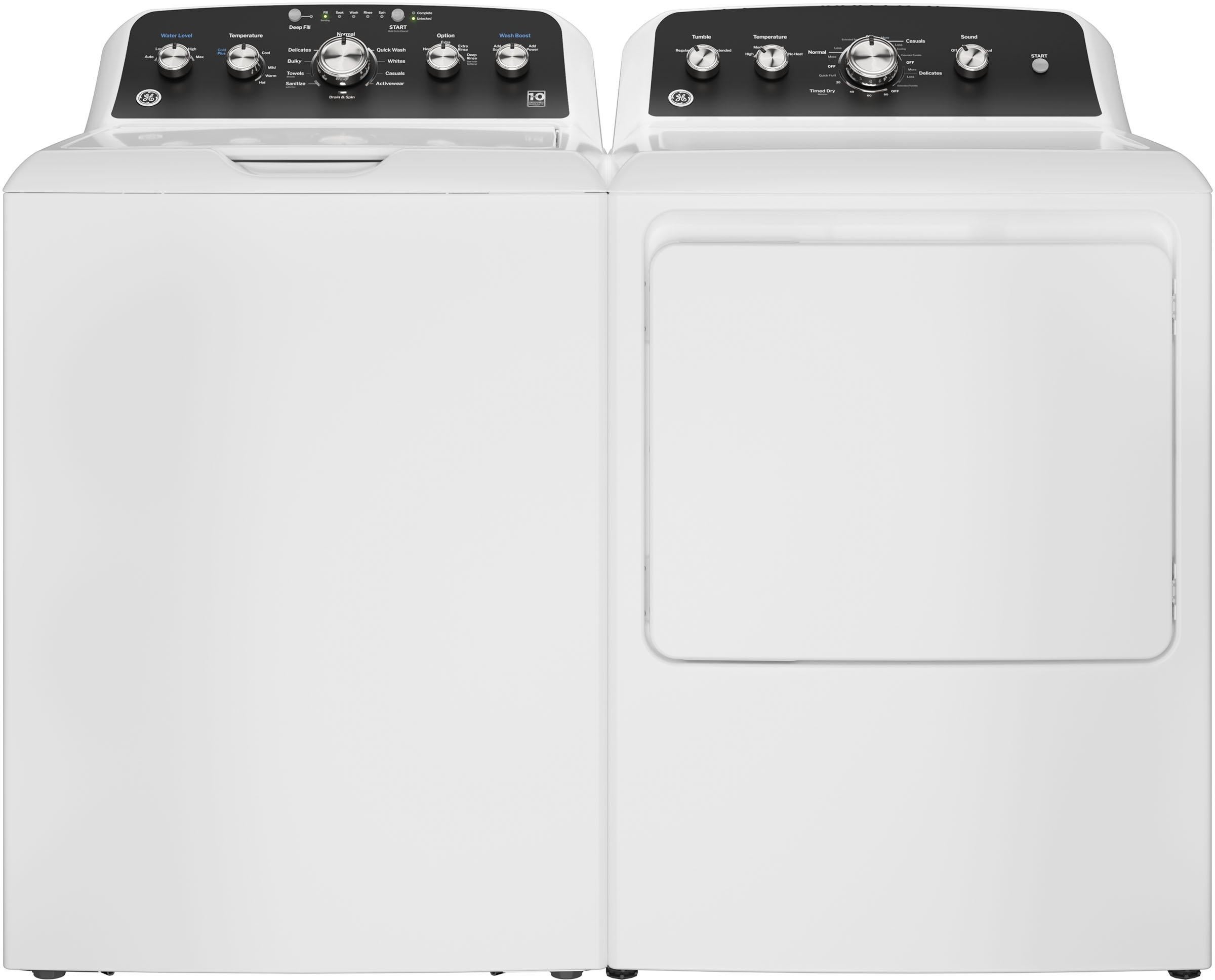 GE GTD48EASWWB 27 Inch Front Load Electric Dryer White | Plesser's