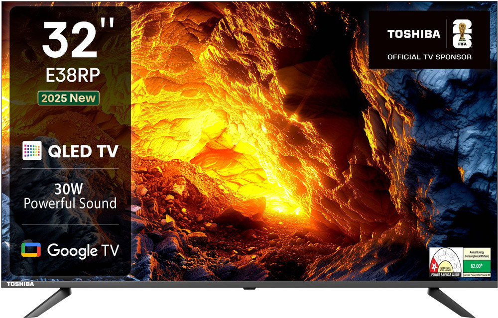 TOSHIBA 32E38RP 80 cm (32 inch) QLED HD Ready Smart Google TV 2025