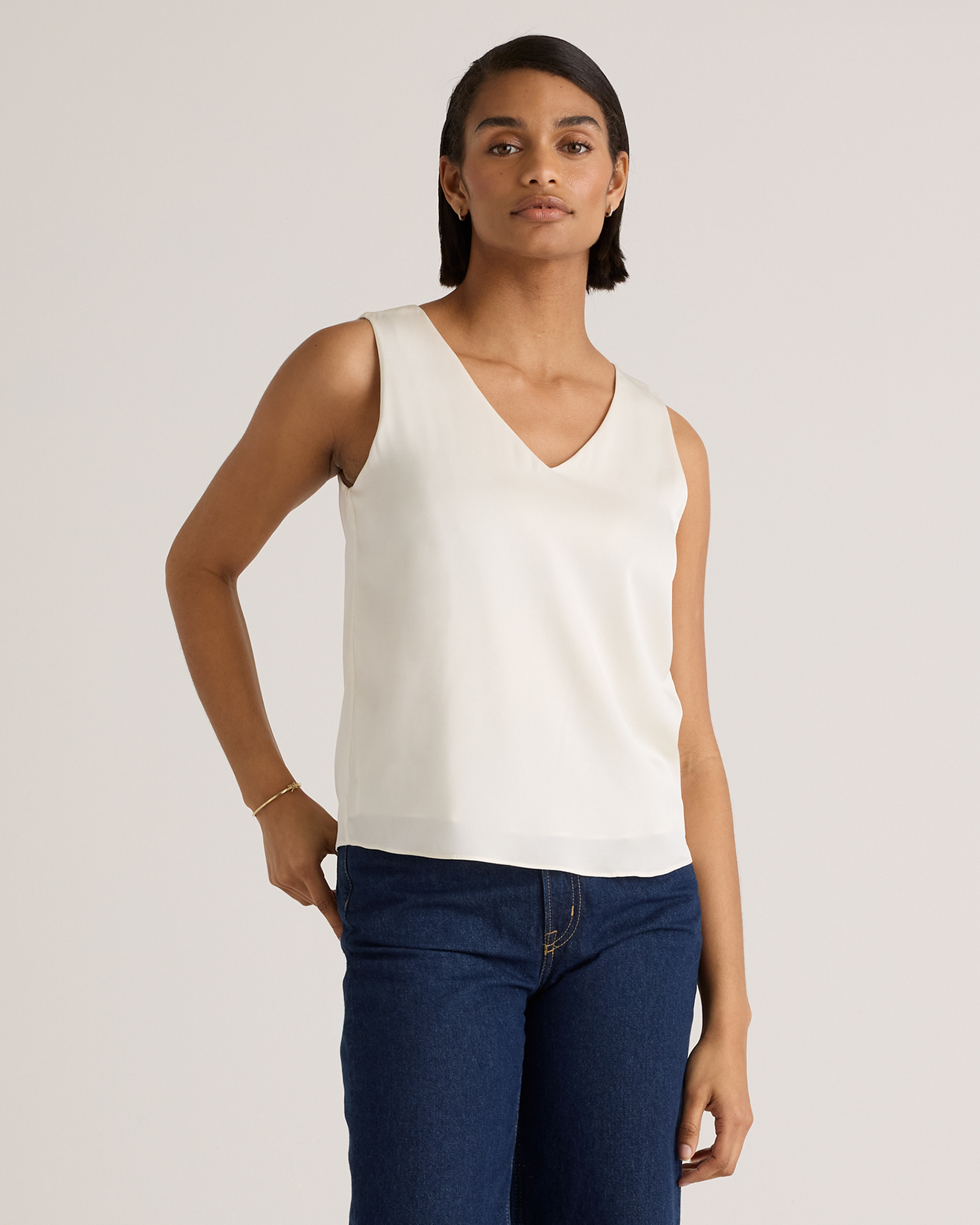 Washable Stretch Silk Tank | Quince