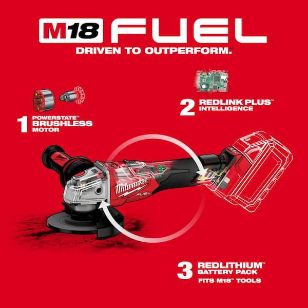 Milwaukee M18 FUEL 18V Lithium-Ion Brushless Cordless 4-1/2 in./5