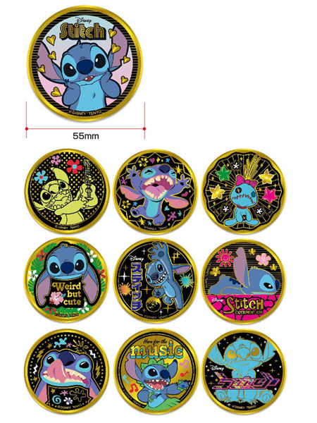 スティッチ 1 金バッジ 10個入りBOX[テンヨー]《在庫切れ》