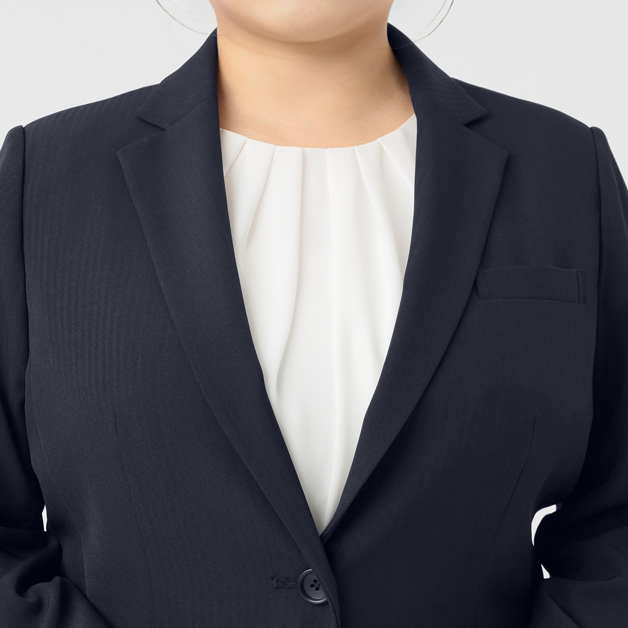 洗えるストレッチテーラージャケット 大きいサイズ レディス