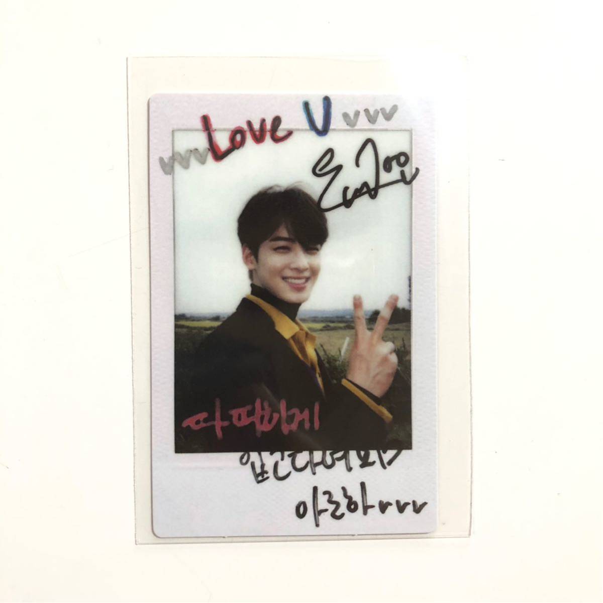 チャウヌ ポロライド チェキ 直筆サイン ASTRO チャウヌ 直筆サイン