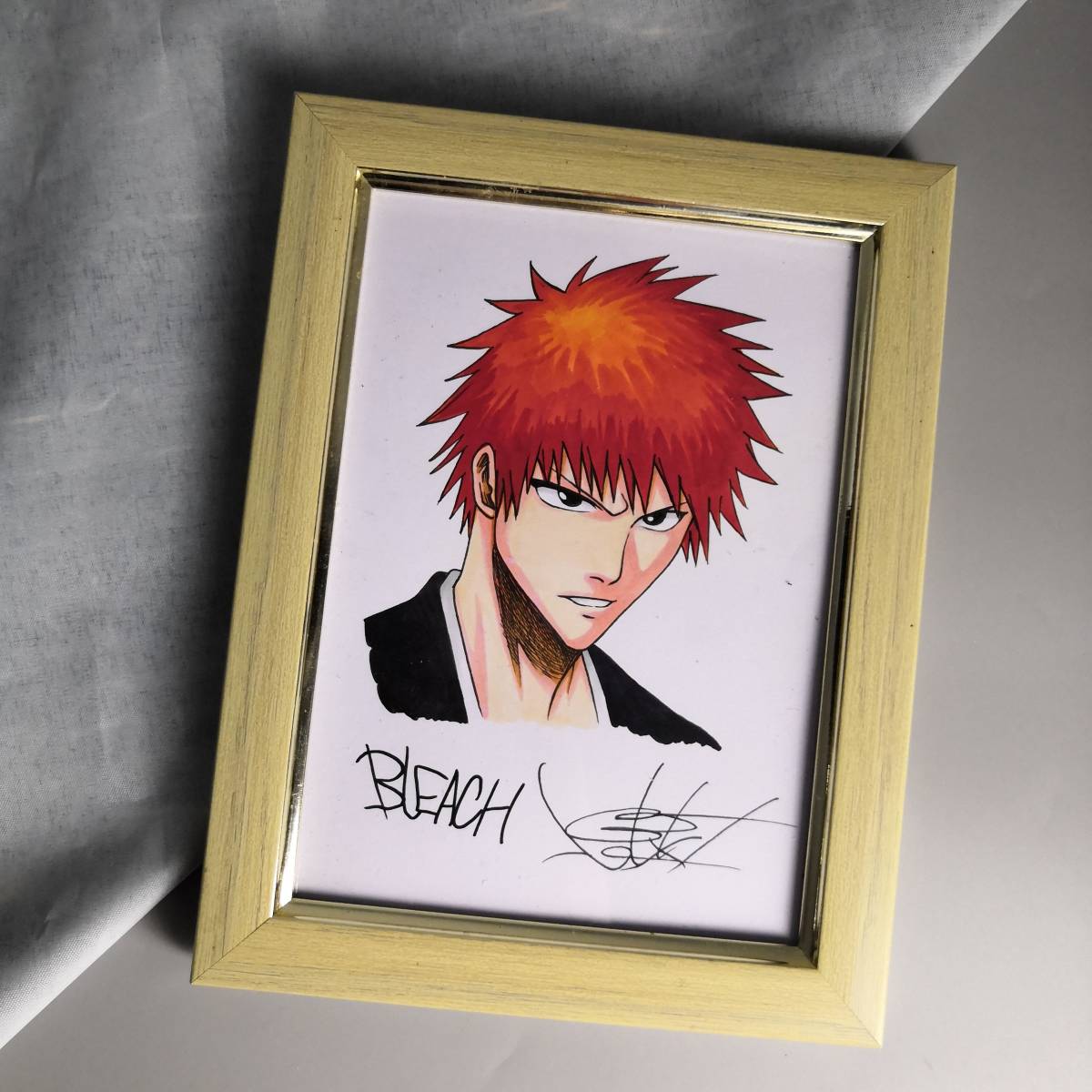 BLEACH 久保帯人先生直筆サイン入りイラスト BLEACH 久保帯人先生直筆