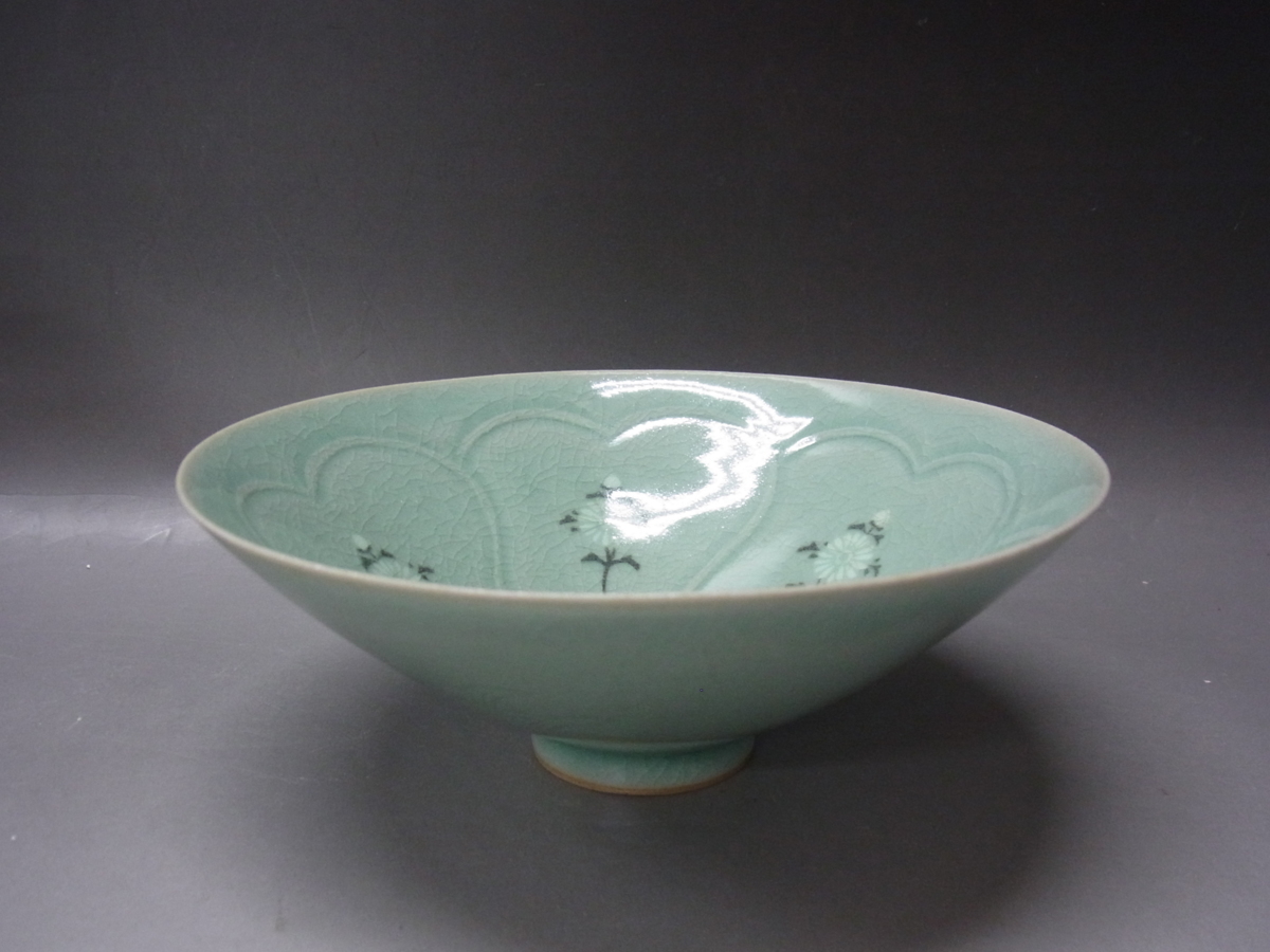 高麗青磁？平茶碗 MA301 高麗青磁？平茶碗 MA301