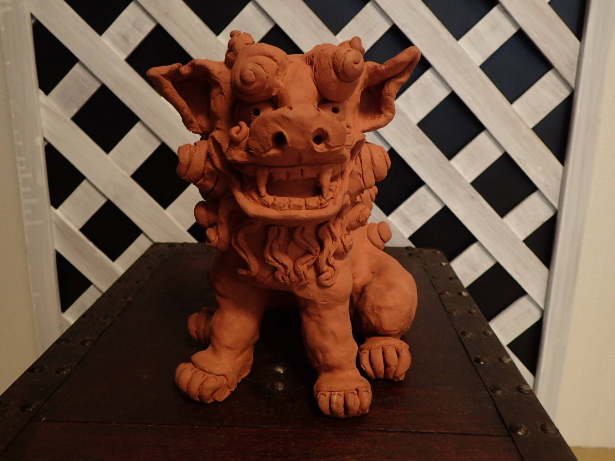 中国台灣宝石釉 貔貅獅子 招財魔除け 緣起物 箱付 希少品 中国台灣宝石