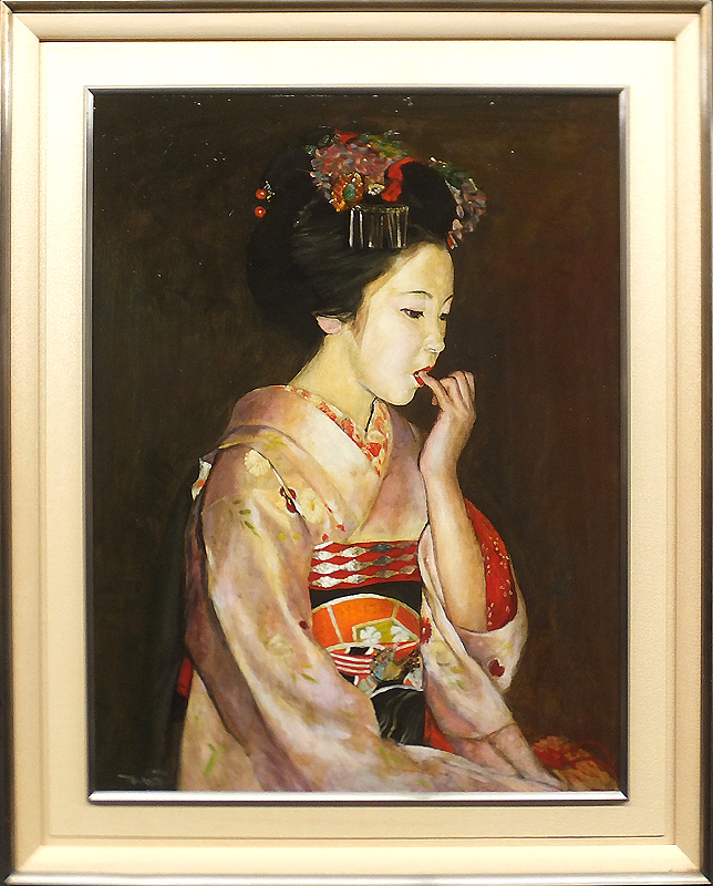 弦田英太郎、「舞妓三猿」、希少画集の額装画、四季、風景、人気作品