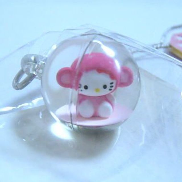 d*7様 ハローキティ 根付 ストラップ【希少】 十二支 寅 水入り丸玉
