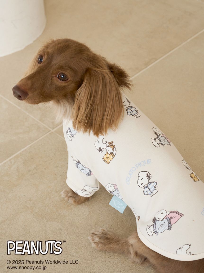 PEANUTS】【CAT&DOG】オリジナルアート 総柄プルオーバー(ウェア