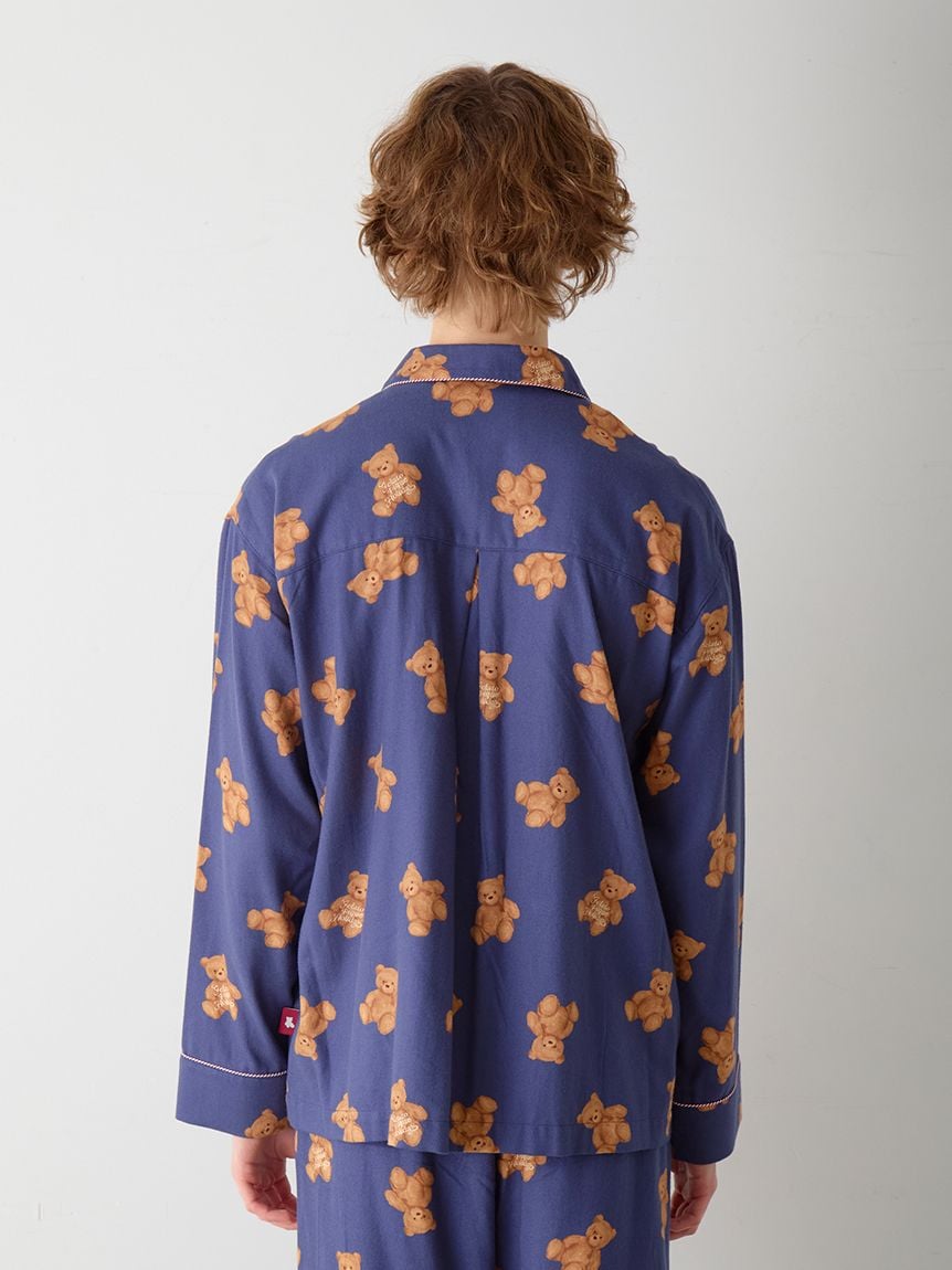 HOLIDAY】【HOMME】ベア柄ネルシャツ(シャツ)｜ルームウェア・パジャマ