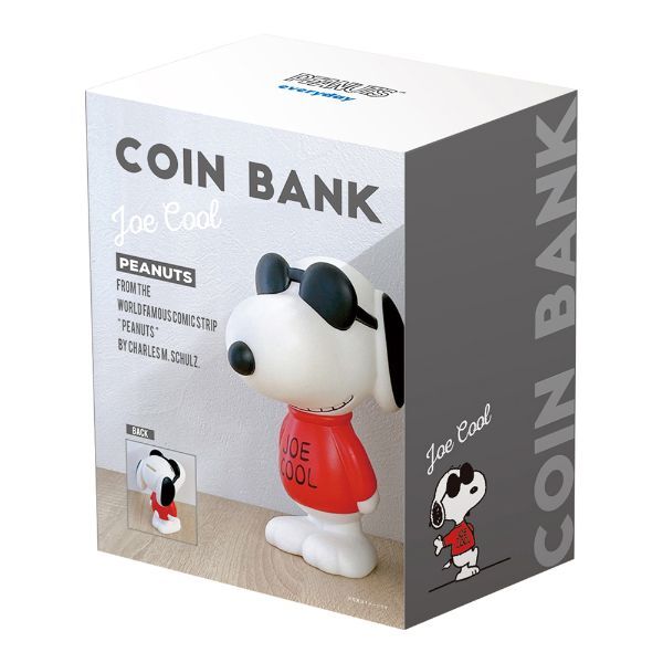 スヌーピー ジョー・クール ソフビバンク 貯金箱 インテリア SNOOPY