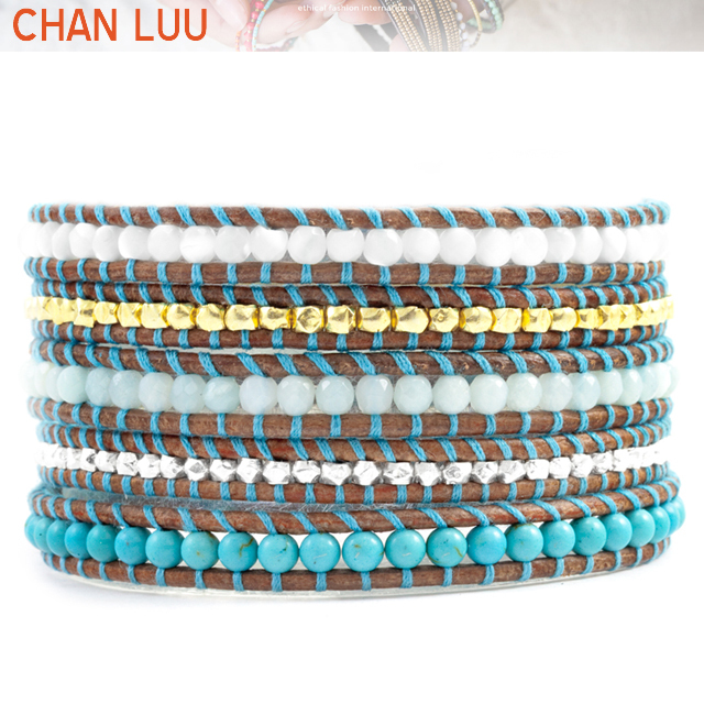 チャンルー CHAN LUU ラップブレス ターコイズ 5連 ブレスレット 正規