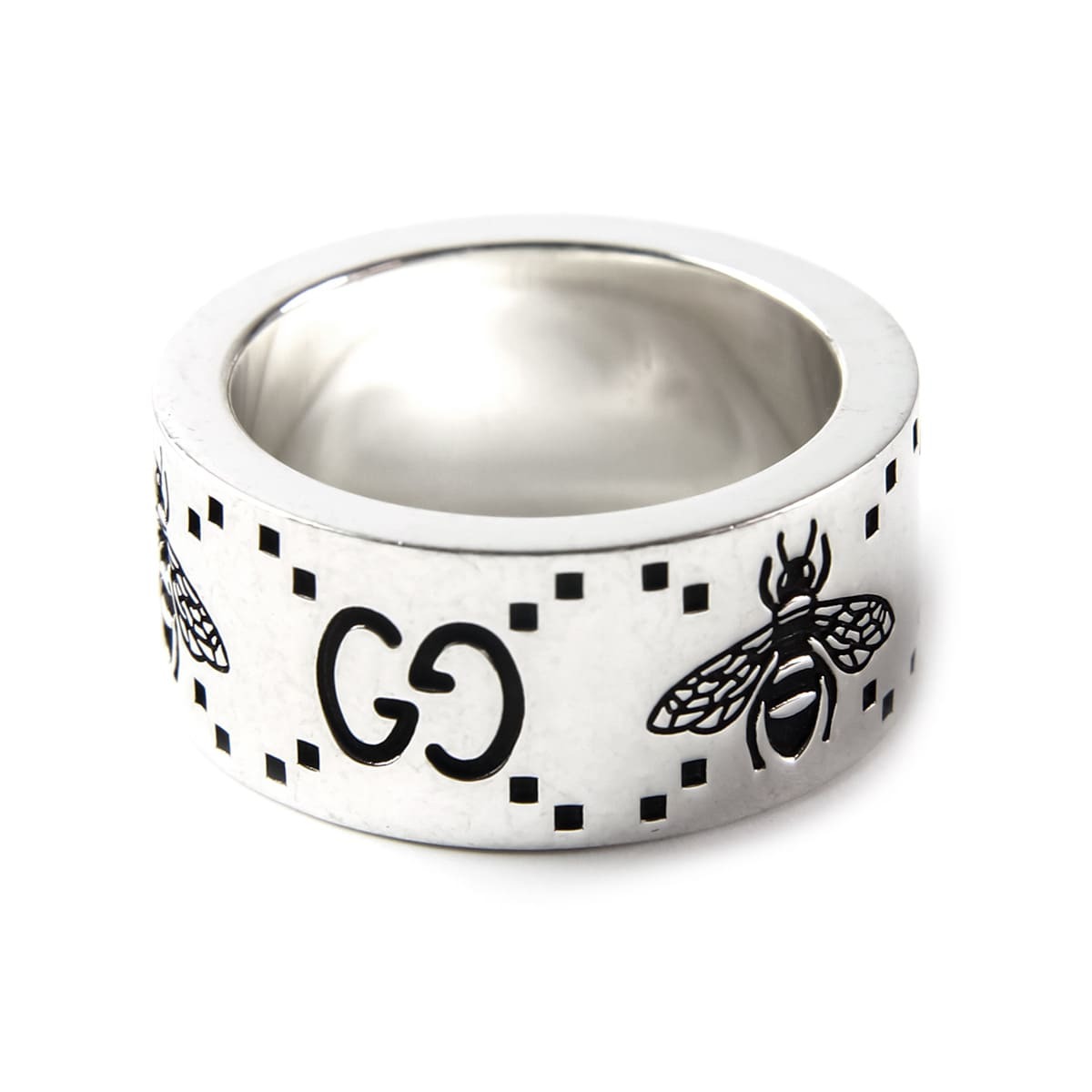 グッチ 指輪 メンズ シルバー 正規品 GUCCI リング 指輪 GG＆ビー 蜂