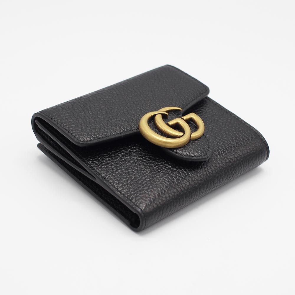グッチ GUCCI 二つ折り財布 782749 A7M0T 1000 ブラック GG マーモント
