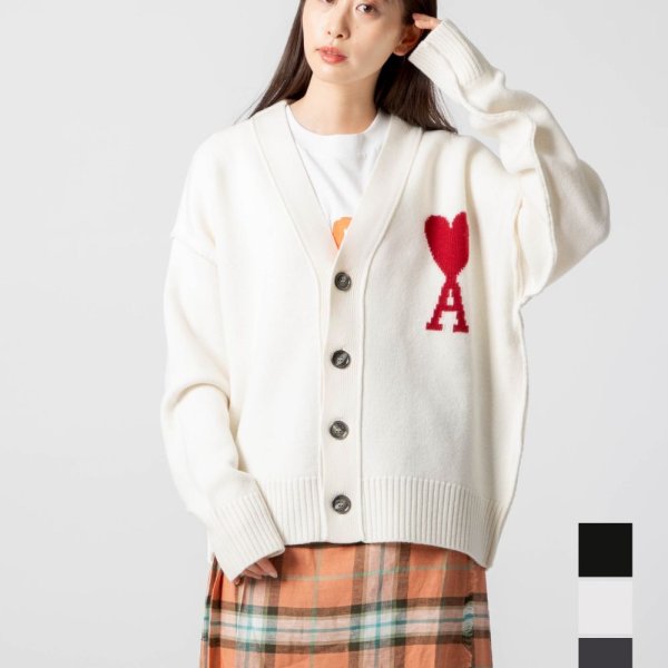 アミ パリス AMI PARIS BFUKC006.018 カーディガン RED ADC CARDIGAN