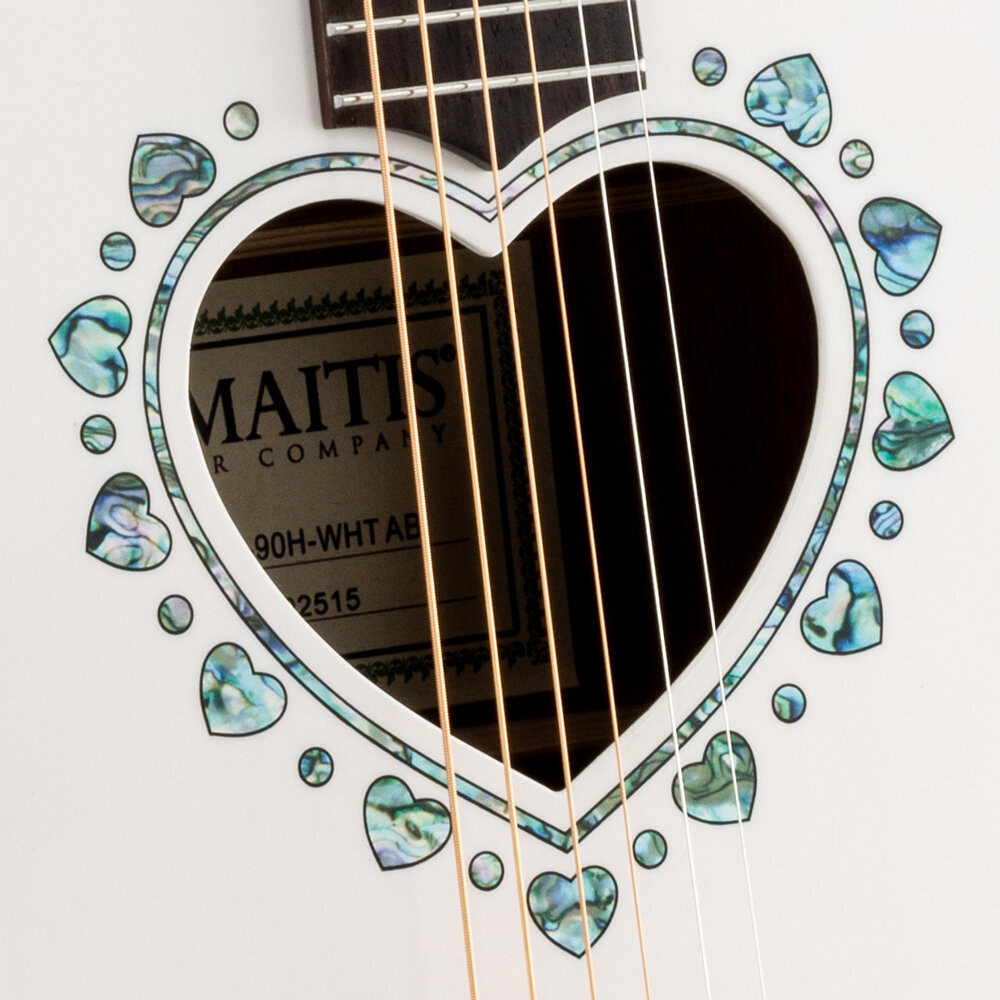 Zemaitis CAF-90HCW WHT AB エレアコ ハート形ホール カッタウェイ