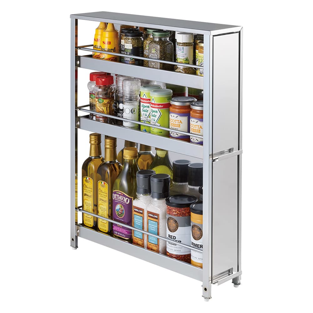 ステンレス製 大量スパイスステーション 3段 通販 - ディノス